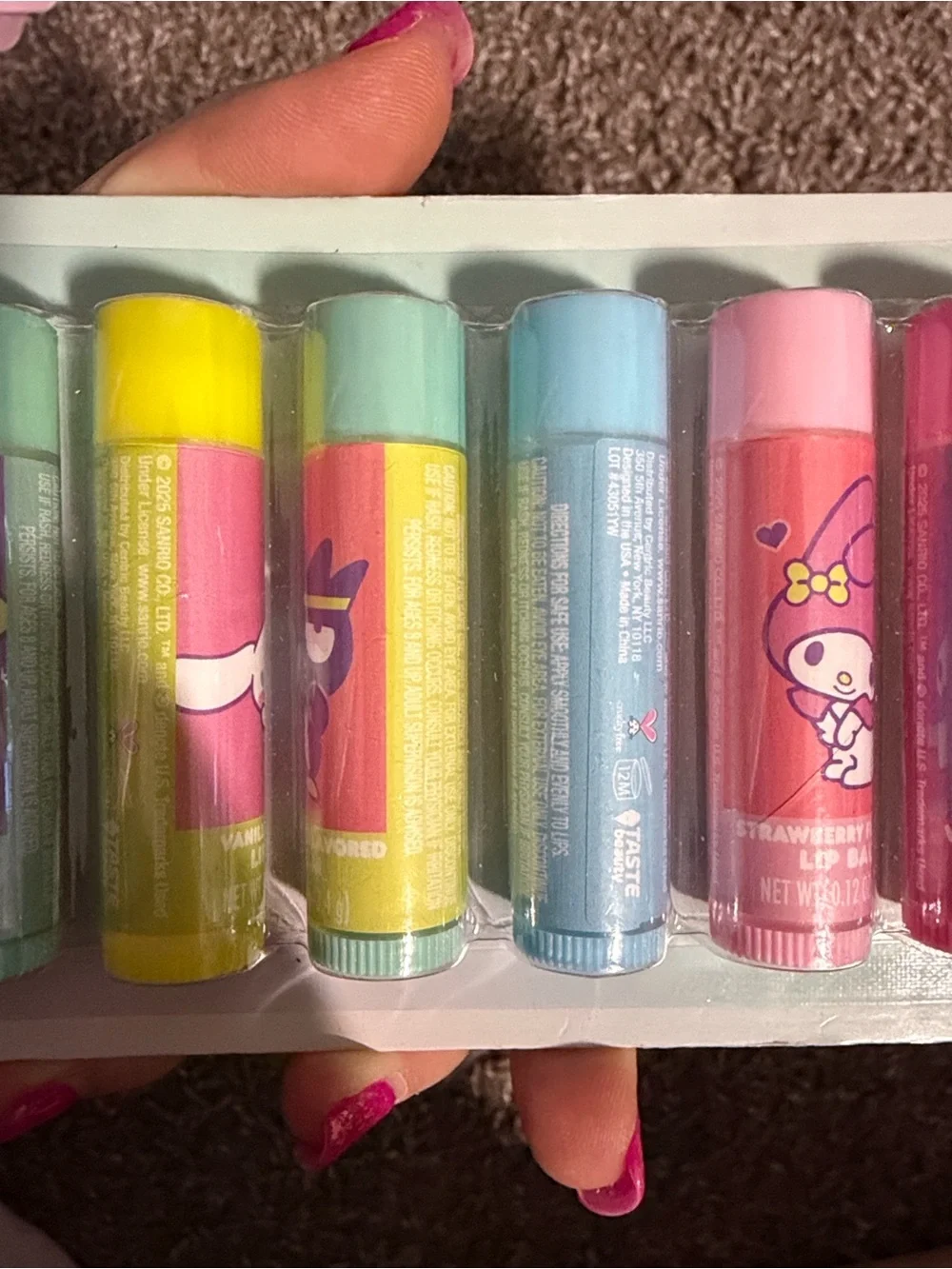 Hello Kitty and Friends 8-Pack Flavored Lip Balms - Multi Color